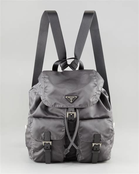 prada backpack grey